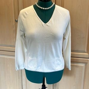 TALBOTS V NECK PULLOVER SWEATER